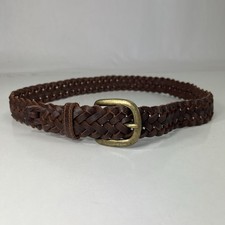 Brown Braided Leather Belt - Size 26