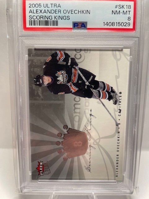 2005-06 Fleer Ultra - Scoring Kings Alex Ovechkin #SK18 (RC) PSA 8 view 3