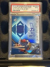 2014 BOWMAN PLATINUM CHRISTIAN BETHANCOURT AUTO.RELIC BLUE REF. /199