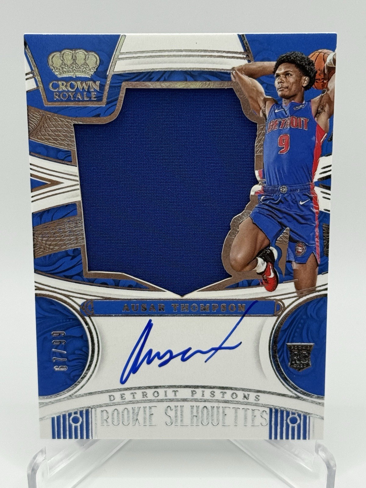 2023-24 Panini Crown Royale- Rookie Silhouettes Ausar Thompson 67/99 Color Match