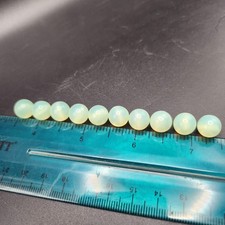 Lot Of 10 Opalescent Vaseline Glass Uranium Glass Marbles Uv Glow