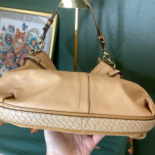 Coach Hobo Schultertasche Tasche weiches Colette Leder hellbraun camel - Bild 4 von 7