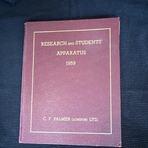 C. F. Palmer 1959 Research & Students' Apparatus Catalog Illustrated Booklet
