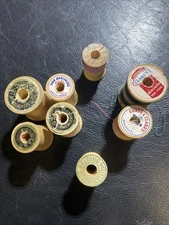 8 Vintage Belding Corticelli, Coats & Clark, Clarks& Talon Thread Wooden Spools