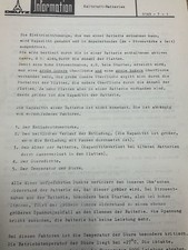 Deutz Fahr KHD, Information Kaltstartbatterien, Starterbatterie, Original