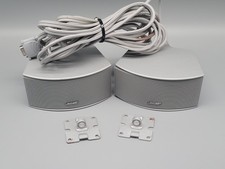 BOSE AV 3-2-1 AV321 I II Media Center Audio Speakers Pair 2 Silver W/Cables