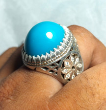 Nishapur Feroza Stone Big Feroza Ring Tomb Real Turquoise Stone Beautiful Design