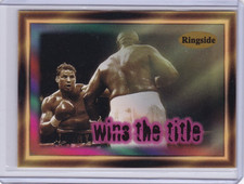 1996 Ringside Boxing #F5 TOMMY MORRISON GEORGE FOREMAN WINS THE TITLE ID9