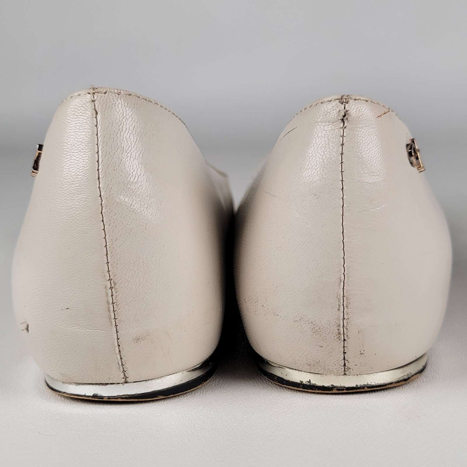 Calvin Klein Collection Women's 7.5 M Leather Ballet Flats  Biege thumbnail 6