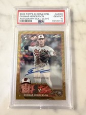 2023 BOWMAN CHROME GUNNAR HENDERSON - RC GOLD /50 PSA 10 ROOKIE AUTO ORIOLES 🟡
