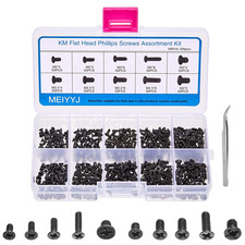 500Pcs M2 M2.5 M3 Laptop Notebook Computer Replacement Screws Kit, PC Flat Head