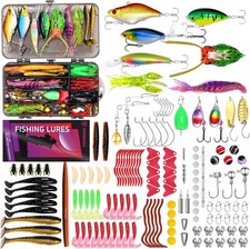 Fishing Lures Tackle Box W/ Tackle Included Fishing Kit W/ VIBs Frogs Minnows