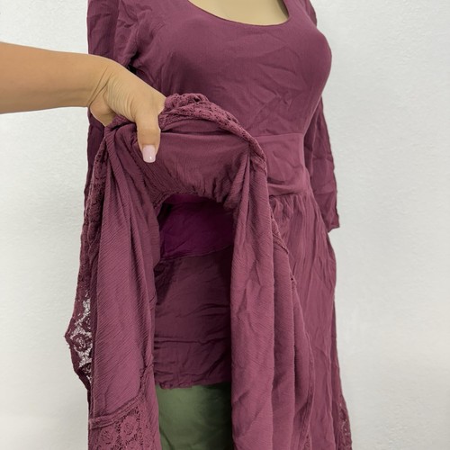 Free People Dry Rose Beach Dress Sea Me Maxi Dress Size XS Relaxed Open Back 128 - Picture 11 of 23