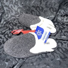 UP- Women Dearfoams Deluxe Sherpa Lined Extended Tab Maci Slippers LARGE 9-10