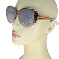 Jessica Simpson Brown Stripes Oversized Oval Sunglasses J5953-HRN