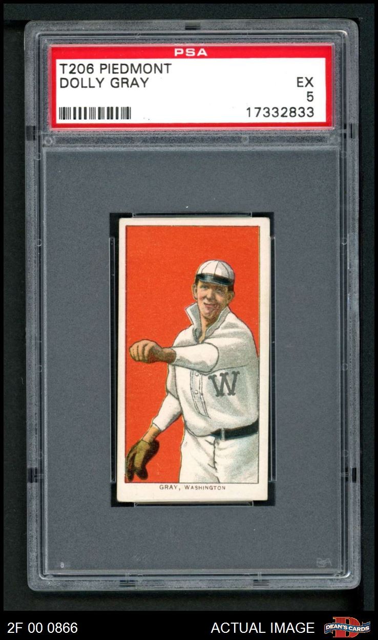 1909 T206 Dolly Gray Senators PSA 5 - EX