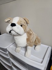 Melissa  Doug Giant English Bulldog Lifelike Plush Stuffed Animal - Approx 18"
