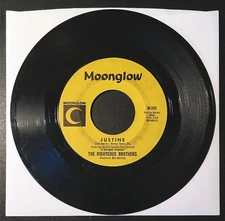 The Righteous Brothers - Justin 45 rpm 7" Vinyl Moonglow #242 Yellow Label RARE?