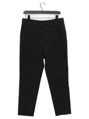Massimo Dutti Women's Trousers UK 14 Black Polyester