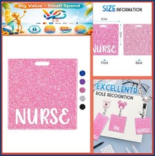 Glitter Nurse Badge Buddy Horizontal ID Tag Identification Card Holder
