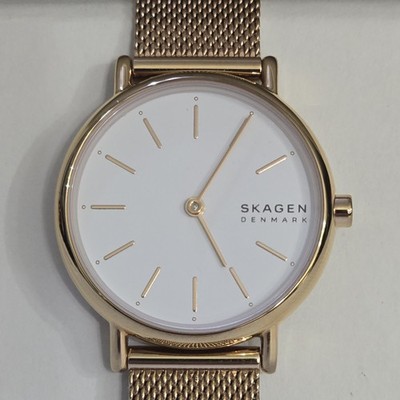 Skagen Signatur Lille Womens Watch Rose Gold Mesh Band Quartz 30mm SKW2694 New