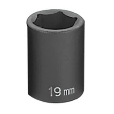 Grey Pneumatic 2019M 1/2" Drive Standard Metric Impact Socket - 19mm