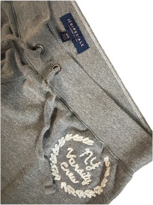 Aeropostale Y2K  Varsity Crew Spellout Logo Gray Low Rise Sweat Pants, Size.M