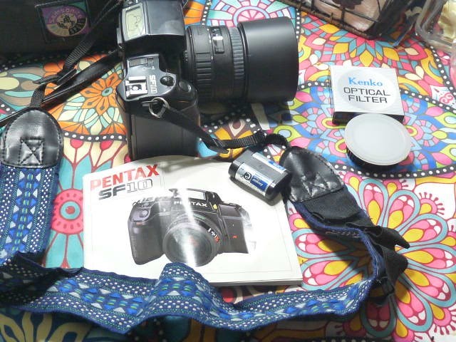 Vintage Pentax SF10 50mm SLR Film Camera Sigma 35-80 AF Zoom, Manual, Bag ++