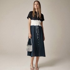 NWT J. Crew 0 Cerise Shirt-dress Dip-dyed Ramie Green Blue
