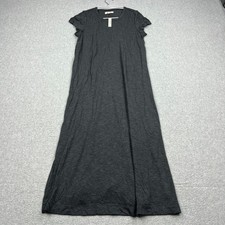 NEW Madewell Relaxed Midi Tee Dress Women's Medium Charcoal Gray Crewneck Soft