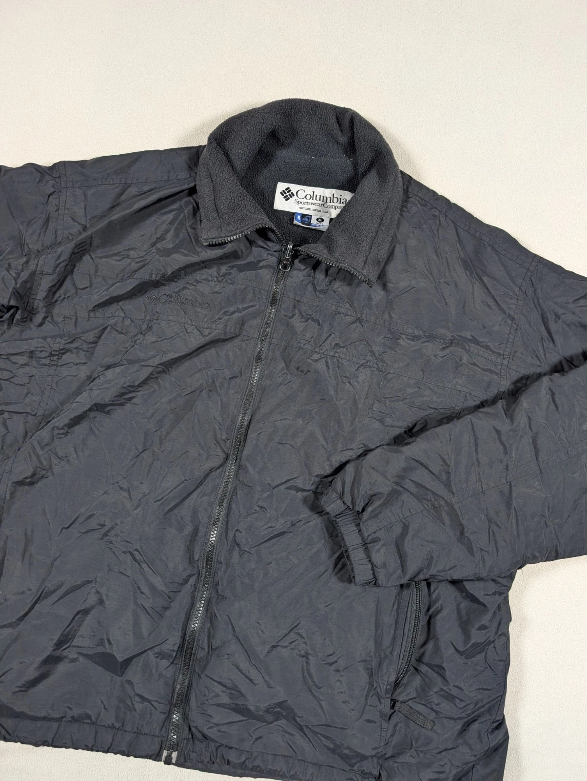Columbia Men’s XL Core Interchange Full Zip Fleece Lined Jacket Black Outdoor