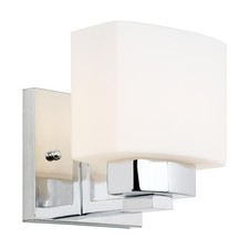 Dove Creek Wall Light Sconce - Dimmable, Frosted Glass, Hallway/Bathroom