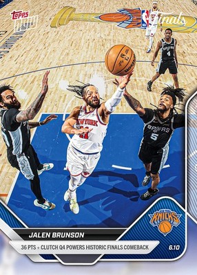 2025-26 NBA Topps Now #337 Jalen Brunson New York Knicks NBA Finals - PRESALE