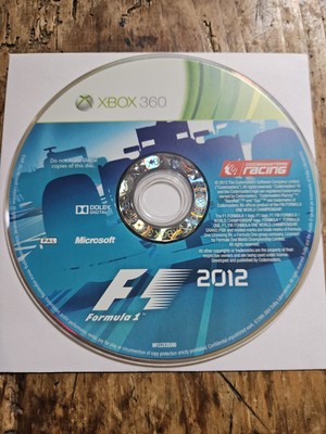 F1 2012 Formel 1 Xbox 360 UK PAL professionell gereinigt nur Disc