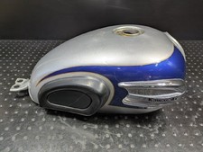 Kawasaki W650 Genuine Fuel Tank, Blue and Silver, for Gasoline (1999 EJ650A)