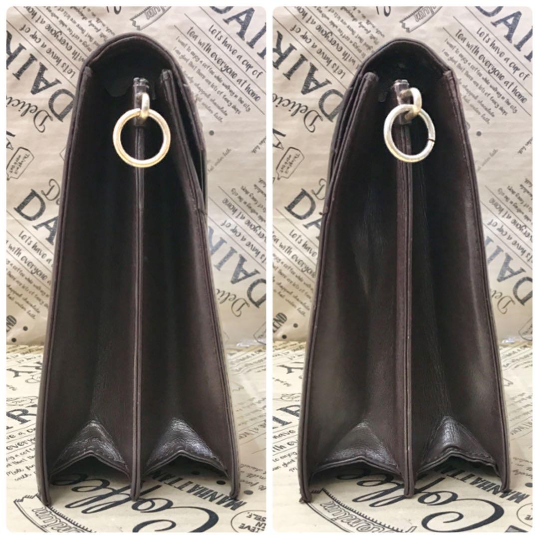 Autentica pochette Yves Saint Laurent YSL pelle marrone vintage usata da JP