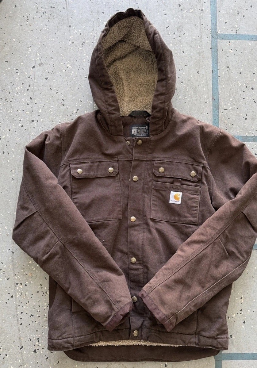 Carhartt Men's Relaxed Fit Washed Duck Sherpa-Lined Utility Jacket