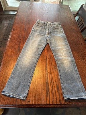 Madewell Rivet & Thread Straight Leg Jeans Women's 23x25.5 High Waist Button Fly