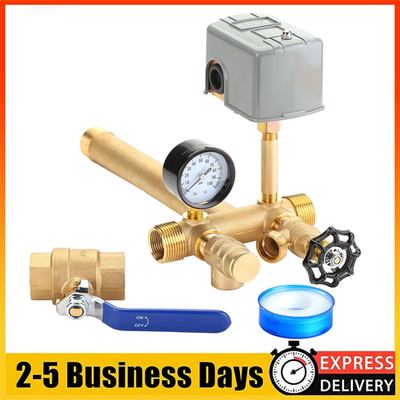 #ad #ad 1 X 11 Well Pressure Tank Tee Kit For Water Well 40 60psi Pressure Switch Brass $55.09