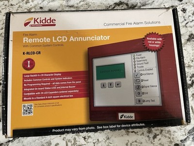 Kidde K-RLCD-CR Remote LCD Annunciator Common System Controls 4-Button