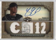 2013 Topps Triple Threads Future Phenoms Sepia /75 Yasmani Grandal #120 Auto g2u