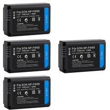 4-Pack Lithium-Ion Rechargeable Battery For Sony NP-FW50 W Series Battery New