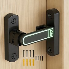 90/180 Degree Adjustable Barn Door Latch,Small Slide Door Lock Adjustable Hei...