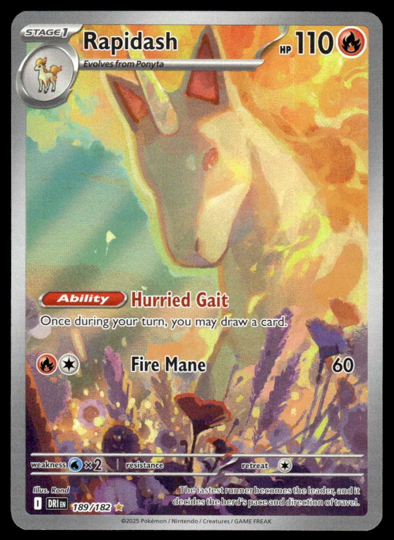 Pokemon TCG SV10: Destined Rivals #189/182 Rapidash NM