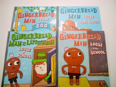 Lot of 4 HC PIcture Books Gingerbread Man Loose ... Laura Murray