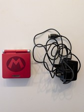 Nintendo Game Boy Advance SP Mario Red Limited Edition AGS-001 Console + Charger