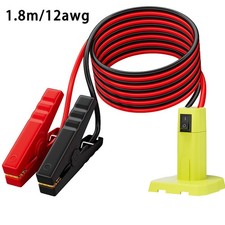Battery Adapter For Ryobi with 6FT Jumper Cable Clamp Battery Starter