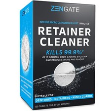 Retainer Cleaner Tablets - Quick 3-Minute Clean for Dentures Mouth Guards Ali...