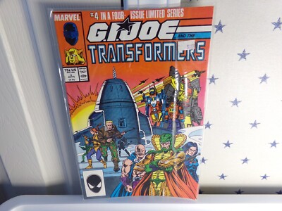 GI Joe Transformers #4 of 4 Comic Book Vtg 1987 Marvel 25th Anniversary APRIL