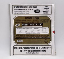 New Pioneer Universal Top Loading Page Protectors Refill Pages Pack Of 5 NIP